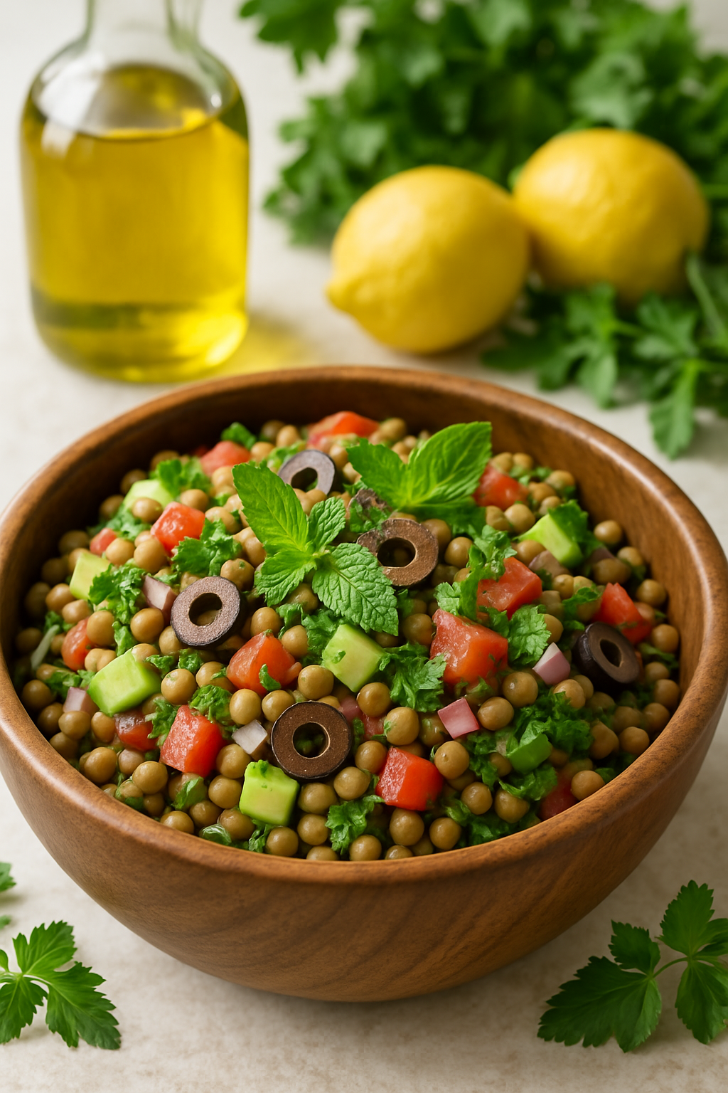 Mediterraner Linsensalat